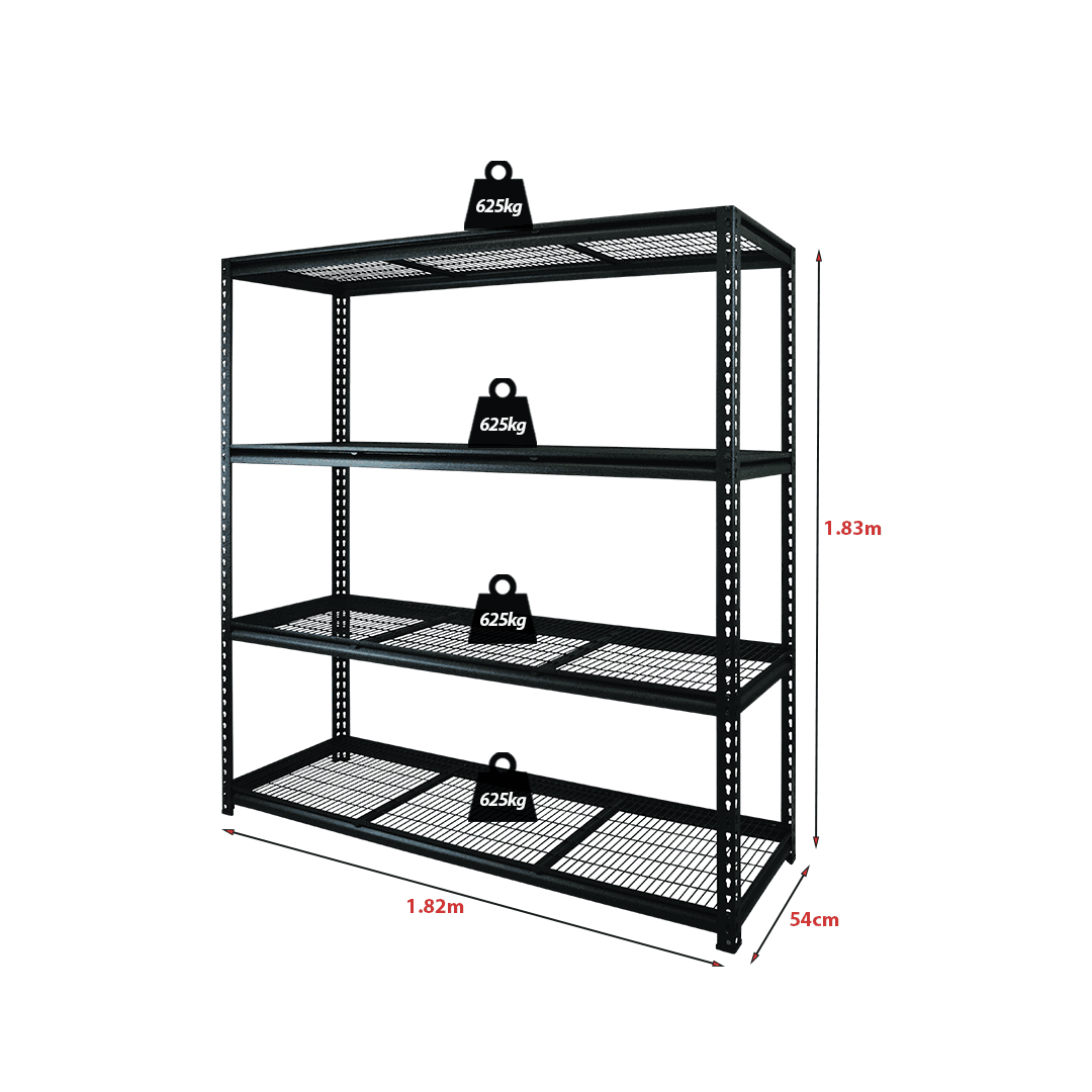 Large Heavy-Duty Metal Shelving Unit – Boltless Assembly (182x183x54 cm)