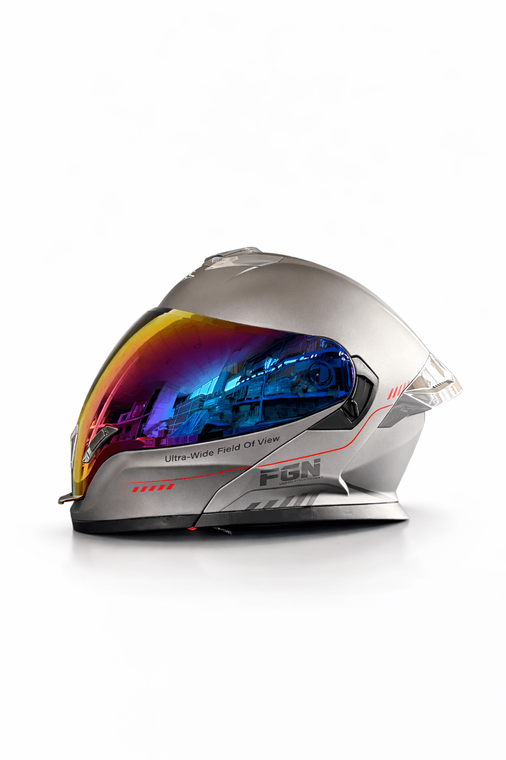 Modular Helmet FGN, Ultra-Wide View, DOT Certified, XL, e hirtë