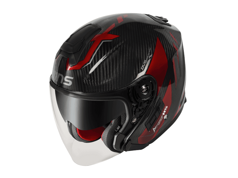 WINS A-FORCE RS JET Carbon Helmet, Size XL, Black/Red